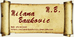 Milana Bauković vizit kartica